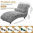 thumbnail image 2 of Dznils Printed Armless Chaise Lounge Slipcover Stretch Polyester Furniture Chair Cover, Gray, 2 of 11