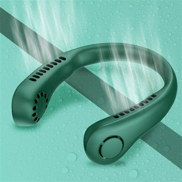 Up to 65% off Usb Fan Neck Portable Rechargeable Dual Effect Neck Protector Hand Free Cooler