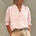 thumbnail image 2 of Women's Long Sleeve Shirts Multi Color Lace V Neck Fashion Casual Long Sleeve Pullover Sweatshirt V Neck Sweatshirt for Women, 2 of 4