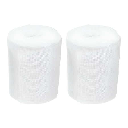 QARUN 2 Rolls Gauze Bandage Wrap Tape First Aid Wound Bandage Care Bandage (White,S)