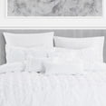 thumbnail image 3 of HGMart 7 Piece Bedding Luxury Pinch pleated Comforter Set - Queen Size - White, 3 of 7