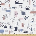 thumbnail image 1 of Abstract Sofa Upholstery Fabric by the Yard, Collage Style Chaotic Stains Abstract Retro Formless Geometry Pattern, Decorative Fabric for DIY and Home Accents, White and Multicolor by Ambesonne, 1 of 5