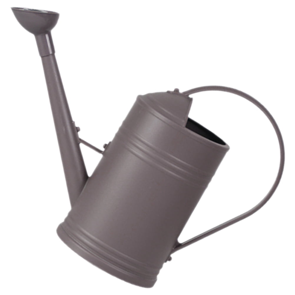 HOOWIFFY Grey Plastic Watering Can with Spout for Indoor and Outdoor Plants, Perfect for Garden, Home, and Plant Care
