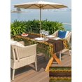 thumbnail image 5 of Outdoor Tablecloth with Umbrella Hole for Patio/Picnic/Party/Camping, Sunflowers Waterproof Table Cloth Rectangle Table Cover Washable, Farmhouse Vintage Botanical Floral Wooden Grian (52"x 70"), 5 of 8