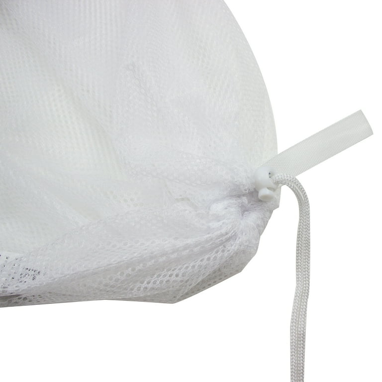 Mainstays White Polyester Mesh Laundry Bag with Drawstring Closure 24 x 36 Walmart