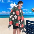 thumbnail image 5 of Strawberries Daisies Beach Towel Quick Dry Absorbent Bath Towels Sandproof Lightweight Towel for Gym Yoga Sports Swimming- 30x60in Washcloth Gift, 5 of 7