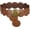 Brown bronze buckle, variant on Women's Western Belt Bohemian Cowgirl Wide Plate Belt Women's Concho Cowboy Belt