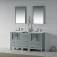 thumbnail image 2 of 72" Freestanding Bathroom Vanity & Vessel Sink & Mirror - Metal Grey, 2 of 6