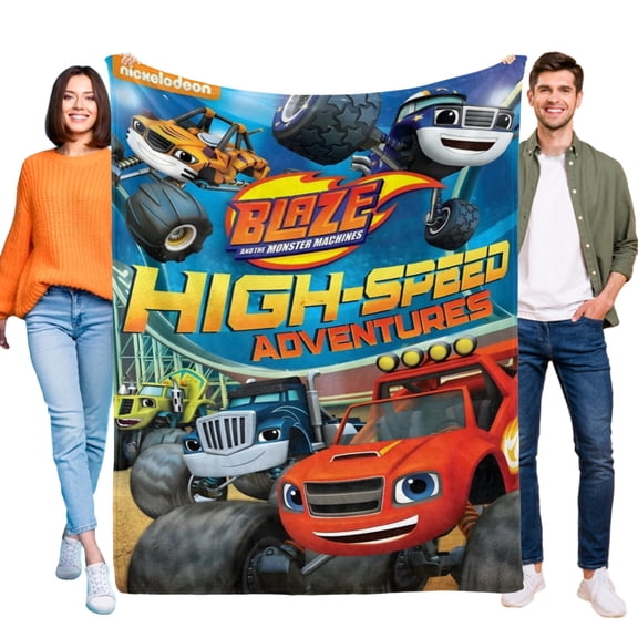 Throw Blanket for Blaze and the Monster Machines Bed Couch Soft Warm Flannel Blanket for Kids Boys Girls Gifts Home Decor 30x40 Inch