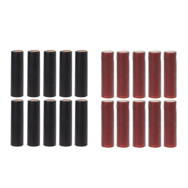 200 piezas de tapones termoencogibles de PVC para botellas de cerveza casera con corcho, tapas para botellas de vino 30 mm rojo vino negro