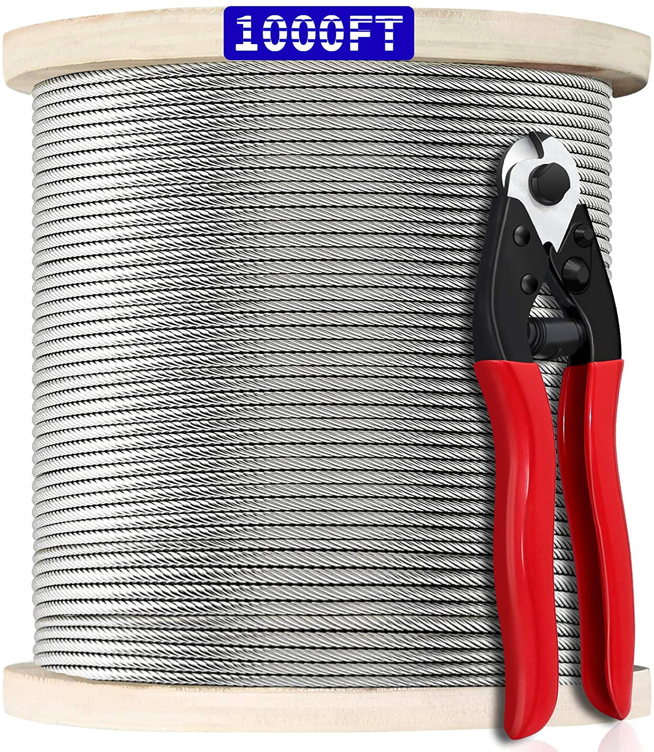 Details about   LuckIn 1/8 inch Aircraft Wire Rope Kit T316 Stainless Steel 7 x 7 Strands Con... 