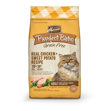 Merrick Purrfect Bistro Real Chicken & Sweet Potato Recipe Dry Cat Food, 12 lb Bag