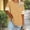 Khaki, variant on Womens T Shirts Elbow-Length Summer Womens Clothes Casual Solid Oversized Workout Tunic Tops