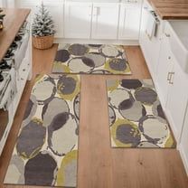 Floral Kitchen Rugs Sets of 3, Non Slip Kitchen Rugs and Mats Washable Farmhouse Kitchen Rugs Floral Kitchen Floor Mat Carpet Runner Rugs for Hallway Laundry Room