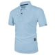 thumbnail image 4 of Camiseta informal de manga corta y color liso para hombre - Tejido ligero y transpirable - Cuello clásico para ocasiones informales de verano, 4 of 5