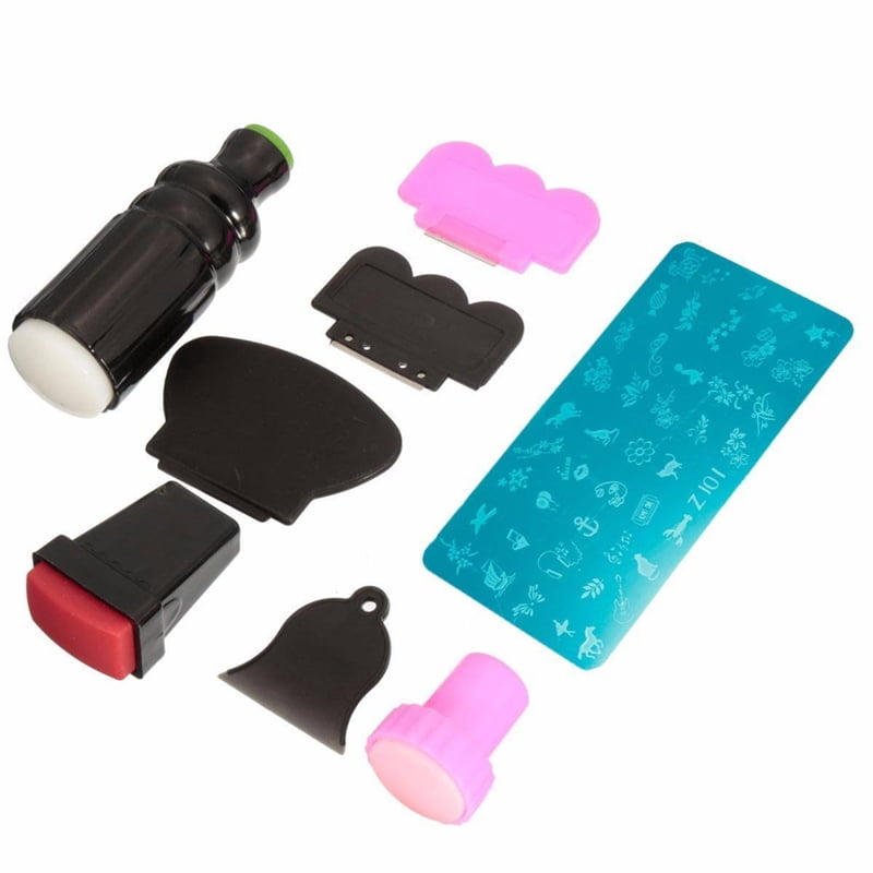 rubber stamp Kit Stamping Nail DIY Nail Art Nail Scraper Tool kit