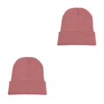thumbnail image 1 of Sonducket Gorros Gorros Gorros de punto Sombreros Sin borde Accesorios Invierno rosa oscuro Rosa profundo 2Conjunto, 1 of 6