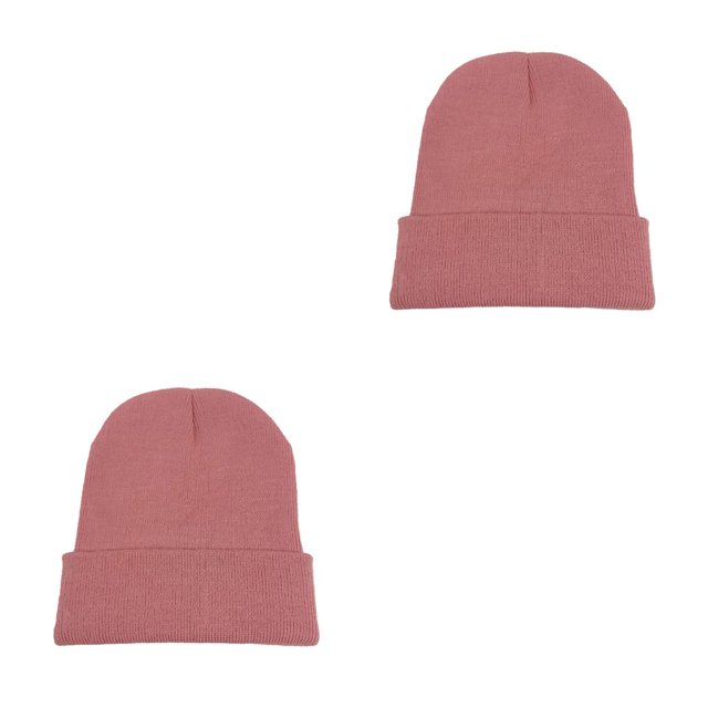 Sonducket Gorros Gorros Gorros de punto Sombreros Sin borde Accesorios Invierno rosa oscuro Rosa profundo 2Conjunto