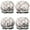 Pioneer Flower Floral-2, variant on Shower Caps,Pioneer Flower Floral Print Pattern Waterproof Shower Cap for Women 4 Pieces,Double Reusable Hair Cover for Shower PEVA Elastic Stretch Hem