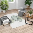 thumbnail image 1 of Abstract Turkish Area Rug, Modern and Cool Design Surreal Dots Like and Circled Design Art, Soft Carpet for Living Room Decor with Distressed Look, 2.6' x 5', Laurel Green, by Ambesonne, 1 of 4