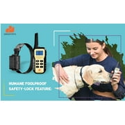 1100 YD Remote Three Dog Training Shock Collar with Auto Anti Bark,100 Levels of Static Stimulation and Vibration for Small Medium Large DogsSmall Medi