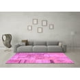 thumbnail image 3 of Ahgly Company Indoor Round Patchwork Purple Transitional Area Rugs, 4' Round, 3 of 4