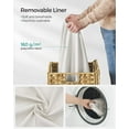thumbnail image 5 of 23.8 Gal (90L) Laundry Hamper Laundry Basket with Lid and Handles Wicker hamper Foldable Removable Liner Bag Natural, 5 of 7