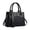 Black, variant on CZSCPDAW Women's Retro PU Leather Mini Tote Handbag with Comfortable Handles and Spacious Interior for Work Shopping and Travel