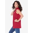 thumbnail image 3 of Roaman's Women's Plus Size Ultimate Sleeveless Mockneck Tee, 3 of 6