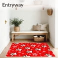 thumbnail image 3 of ODIKA 4' x 6' Machine Washable Non-Slip Area Rug, Christmas snowman High Traffic Rug, Red, 653887, 3 of 7