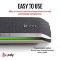 thumbnail image 4 of Altavoz inteligente Poly Sync 40 (Plantronics) - Espacios de trabajo flexibles - Conéctese a PC/Mac mediante USB-A o USB-C y teléfonos inteligentes mediante Bluetooth - Funciona con Teams, Zoom - Excl, 4 of 5