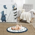 thumbnail image 2 of Sweet Jojo Designs Moon Bear Blue and Gold Baby Play Mat, 2 of 4