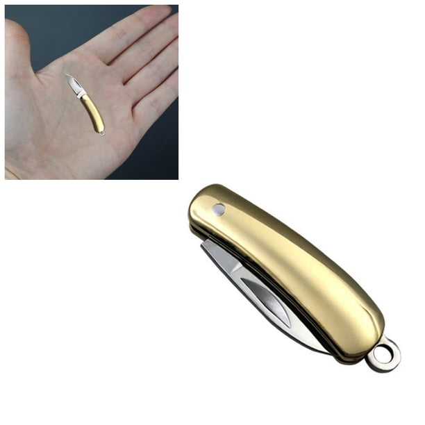 Mini llavero con cuchillo, llavero multifuncional con cuchillo plegable de bolsillo pequeño