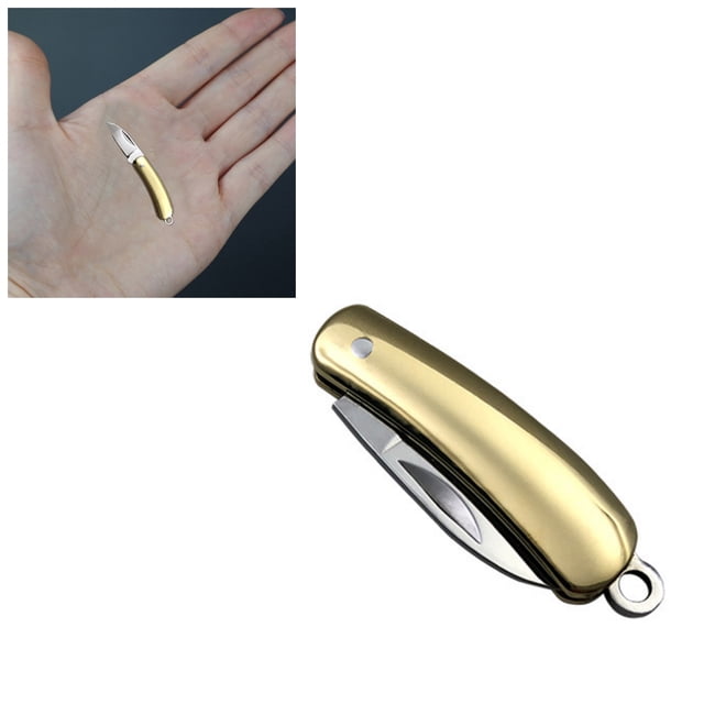 Mini llavero con cuchillo, llavero multifuncional con cuchillo plegable de bolsillo pequeño YUNYI BRAND Deportes