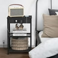 thumbnail image 3 of OLOV Modern Nightstand with Charging Station, Black, 3 of 14