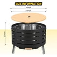 thumbnail image 2 of Historyli 26 Inch Outdoor Wood Burning Bonfire Stove,Smokeless Fire Pit,Portable Carbon Steel Firepit,Durable Round Fire Pits for Outside with Low Smoke,Rust-Proof,Easy to Clean,Black, 2 of 7