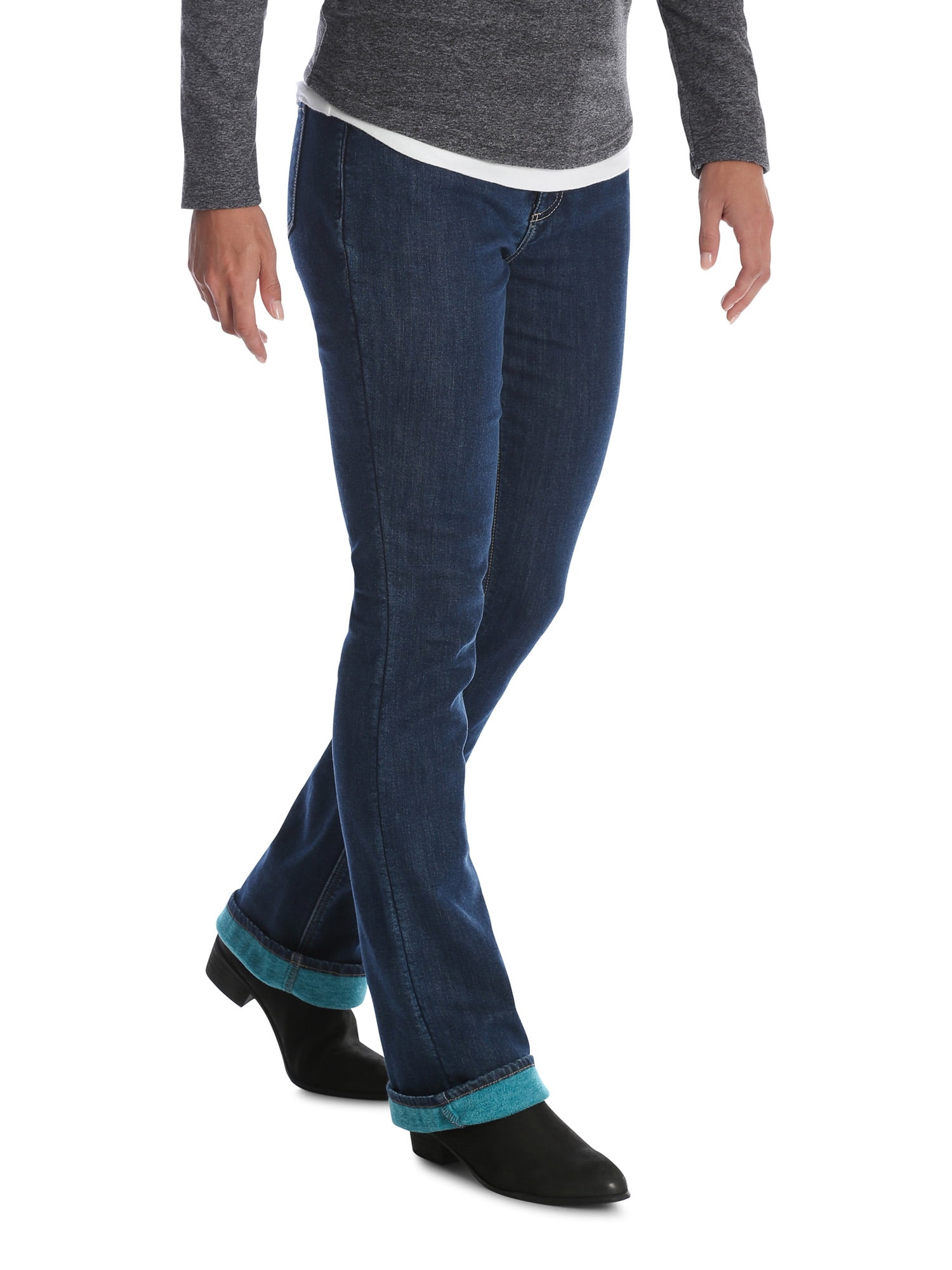 fleece lined bootcut jeans