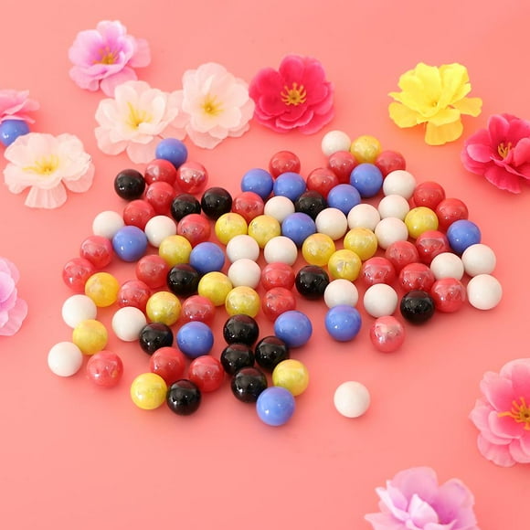 Ensemble de 90 Pcs Billes en Verre Boule Perle Accessoires pour Dames Chinoises Jouet de Développement