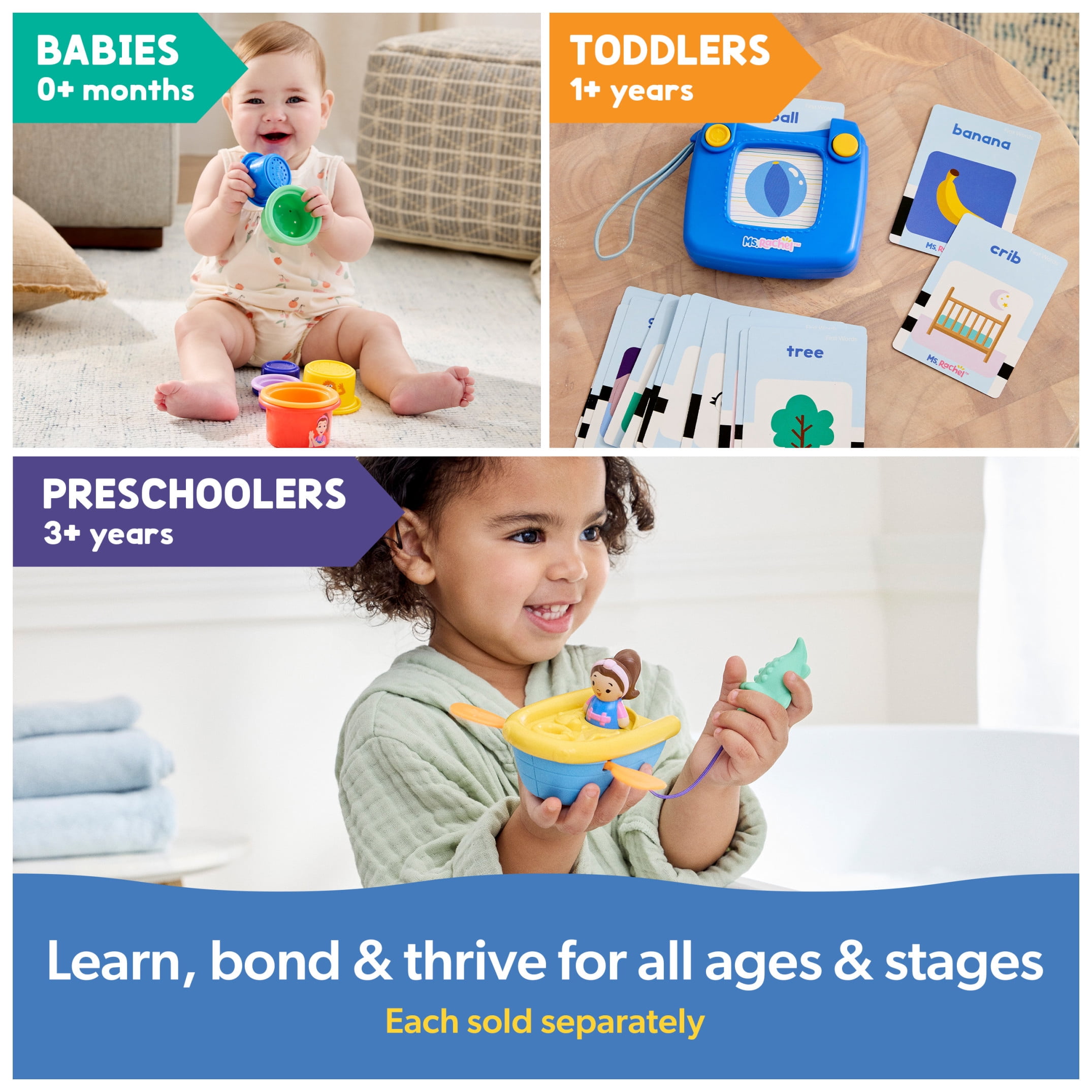 Ms. Rachel Spin Along Learning Wheel with 3 Learning Play Modes For Kids Ages 1+