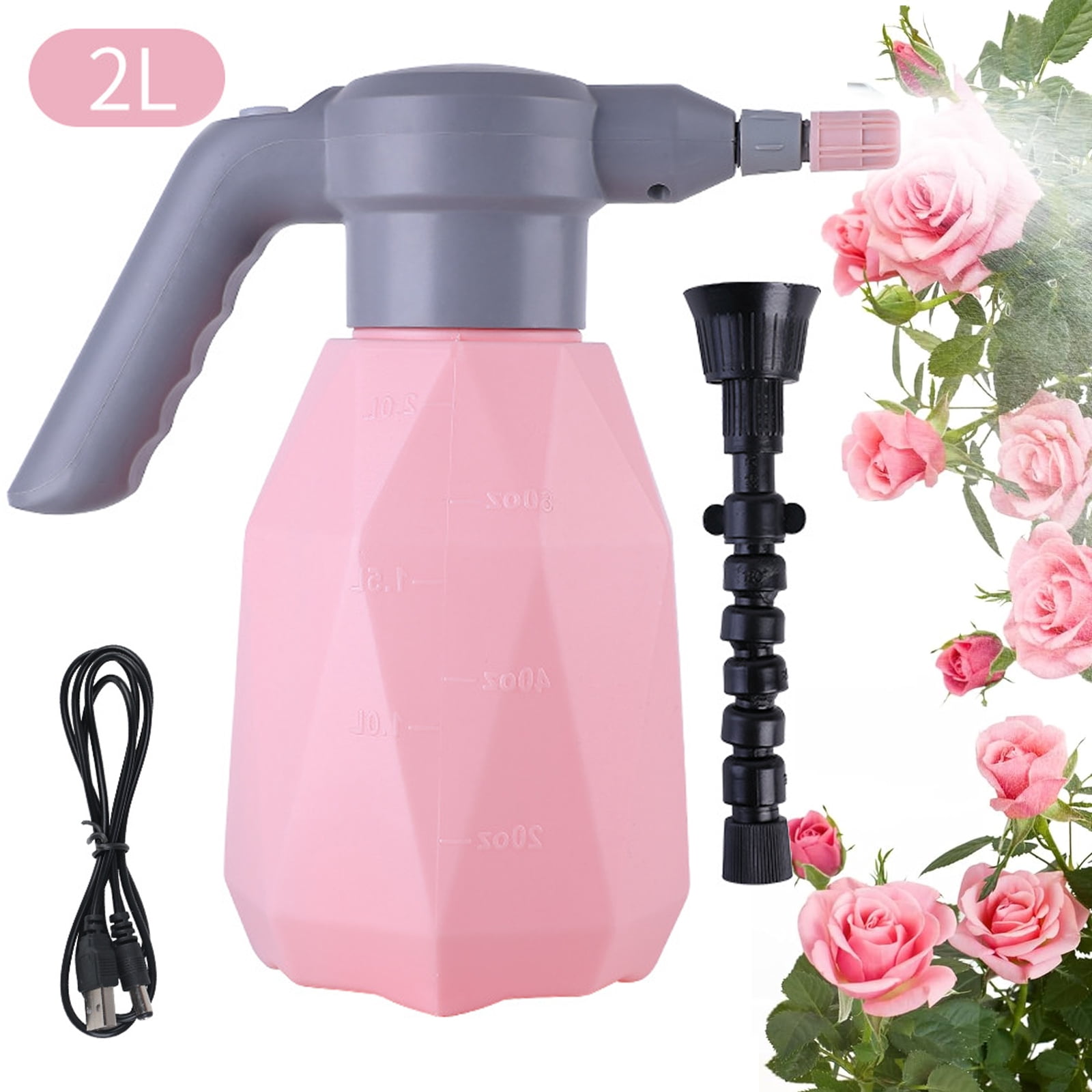 2L Electric Spray Bottle Plant Mister Rechargeable Automatic Plant Watering Can