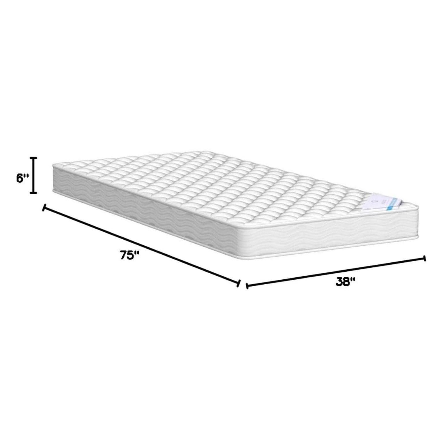 Home Life 6 inch Twin Bed Mattress - Euro Top Sleep - Eco-Friendly, Breathable Innerspring Twin Size Mattress