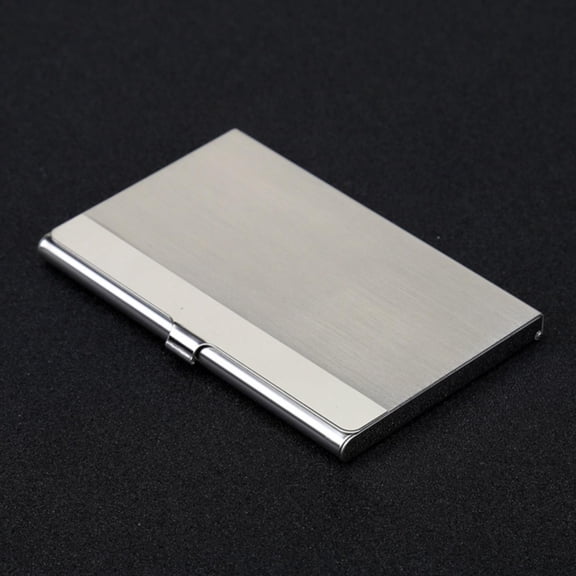 Business Card Holder for Men and Women, Slim Minimalist Design Case, Stainless Steel Metal, Fits 18 Business Cards in Pocket, 1 Pcs, 3.6x2.28"