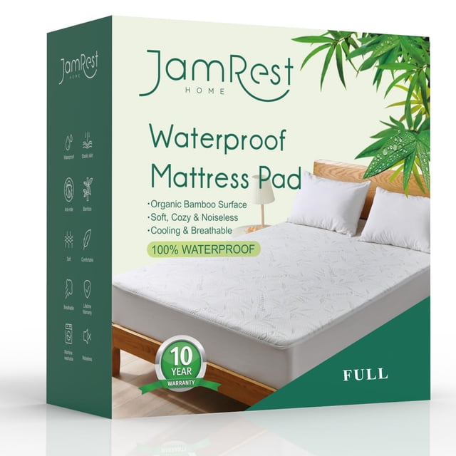 Protector de colchón impermeable JamRest de viscosa de tamaño completo