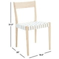 thumbnail image 6 of SAFAVIEH Eluned Leather Dining Chair, White/Natural, Set of 2 (18.5 in. W x D x 31.5 in. H), 6 of 7