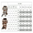thumbnail image 2 of Powerdelux Womens Long Plaid Oversize Lapel Brushed Button Down Pocketed Shirt Jacket Shacket Coat, 2 of 3