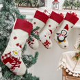 thumbnail image 3 of Calcetines navideños Chimenea Juego de 4 calcetines navideños Familia infantil Calcetines navideños rojos Decoración navideña, 3 of 4