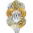 thumbnail image 2 of 12 Ballons Imprimés Animaux Lion Tigre Guépard Zèbre, 2 of 3