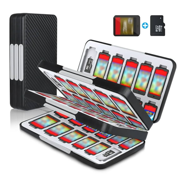 TSV Game Card Holder Case Fit for 72 Nintendo Switch/OLED Game Cards, 72 Micro SD Cards, Game Cartridge Storage Box