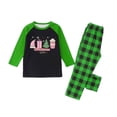 thumbnail image 2 of Pyjamas de Noël Assortis pour la Famille Christ & Plaid, Tenues Assorties pour la Famille, Pyjamas de Noël pour un Style Familial Cohérent (Vert), 2 of 3