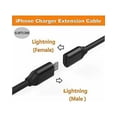 thumbnail image 5 of 1m Lightning Extension Cable for iPhone iPad, iPhone Extension Cable Apple MFI Certified Female to Male Connector Pass Audio Video Music Data Transfer, 5 of 5